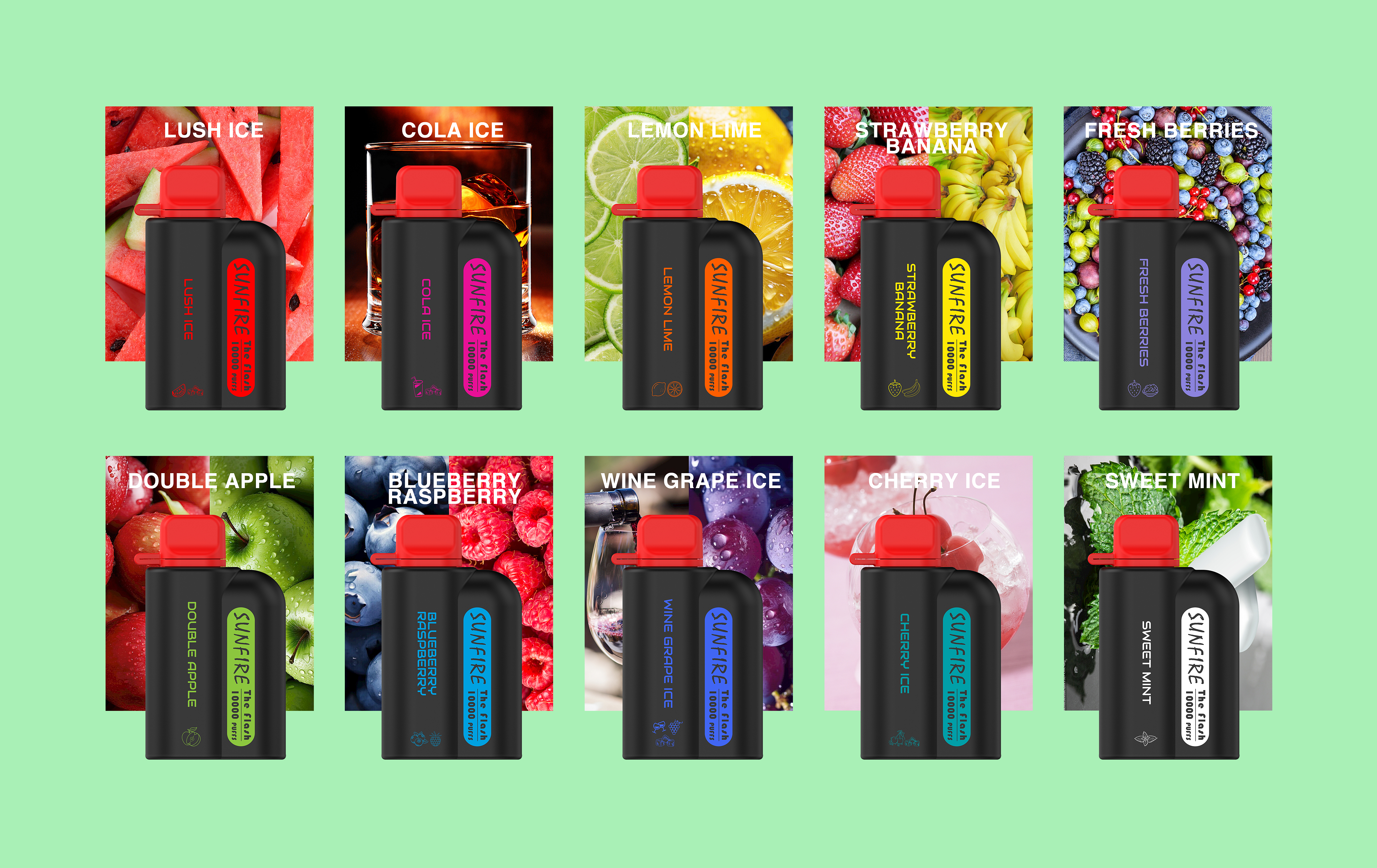 China Best Sunfire 10000 PUFFS Disposable Vape Wholesalers abavelisi kunye  nabanikezeli | I-Aierbota